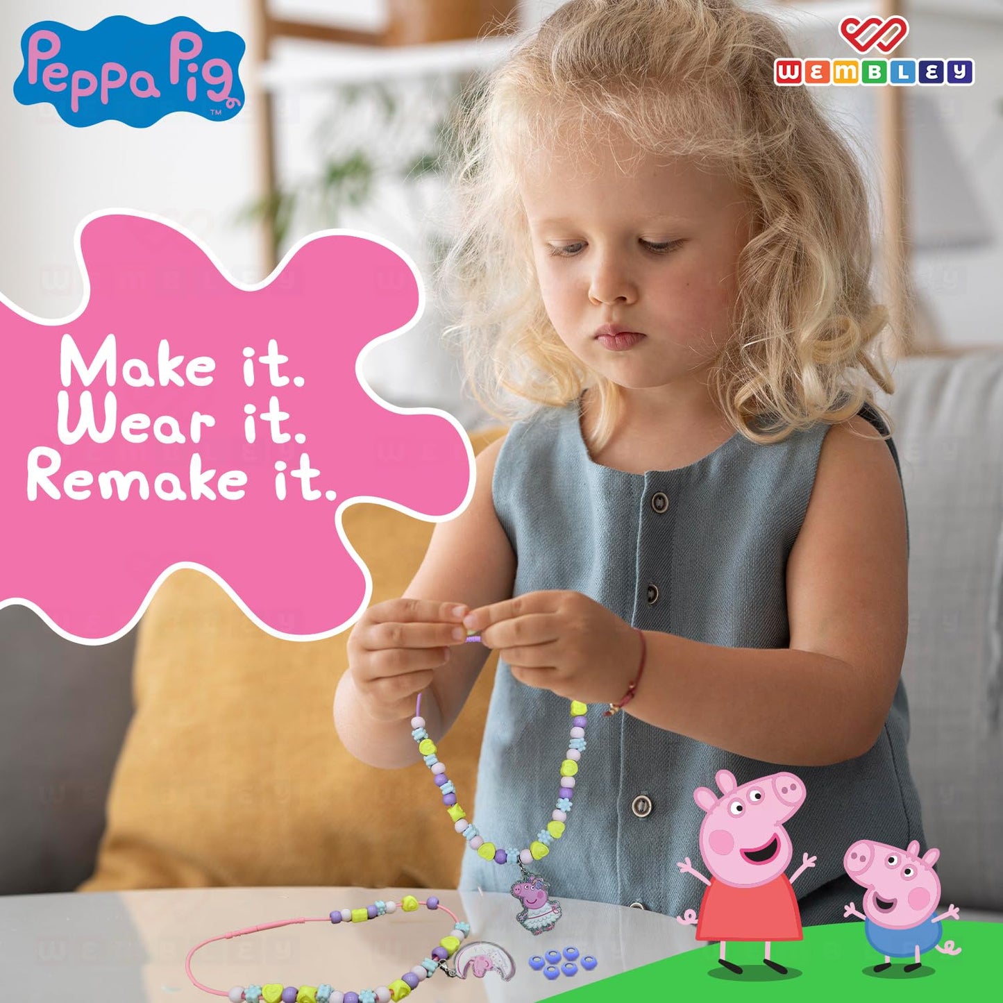 Peppa Pig DIY Necklace Making Set for Kids