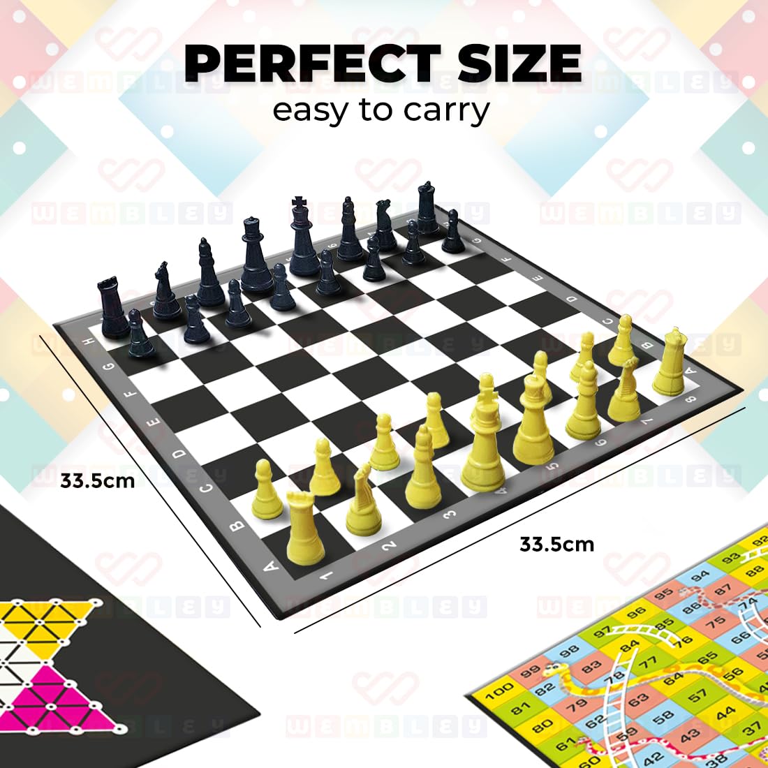 6-In-1 Classic Board Game Set for Kids & Adults