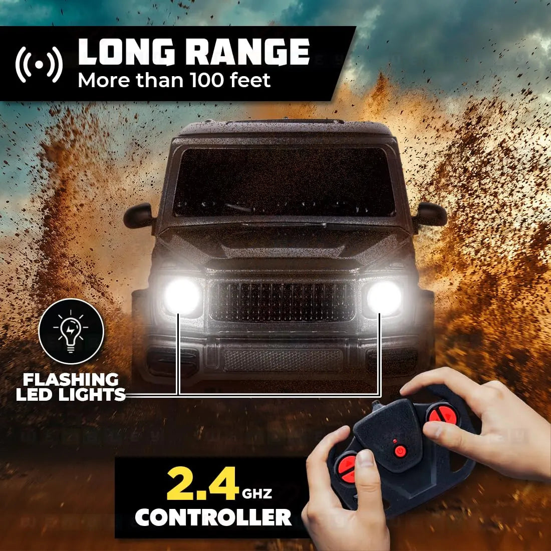 Rechargeable Remote Control RC Toy Car (G Wagon)