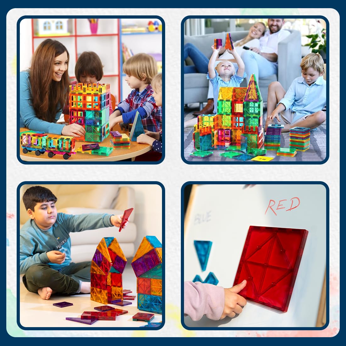 Magnetic Tiles Building Block (10 Pcs)