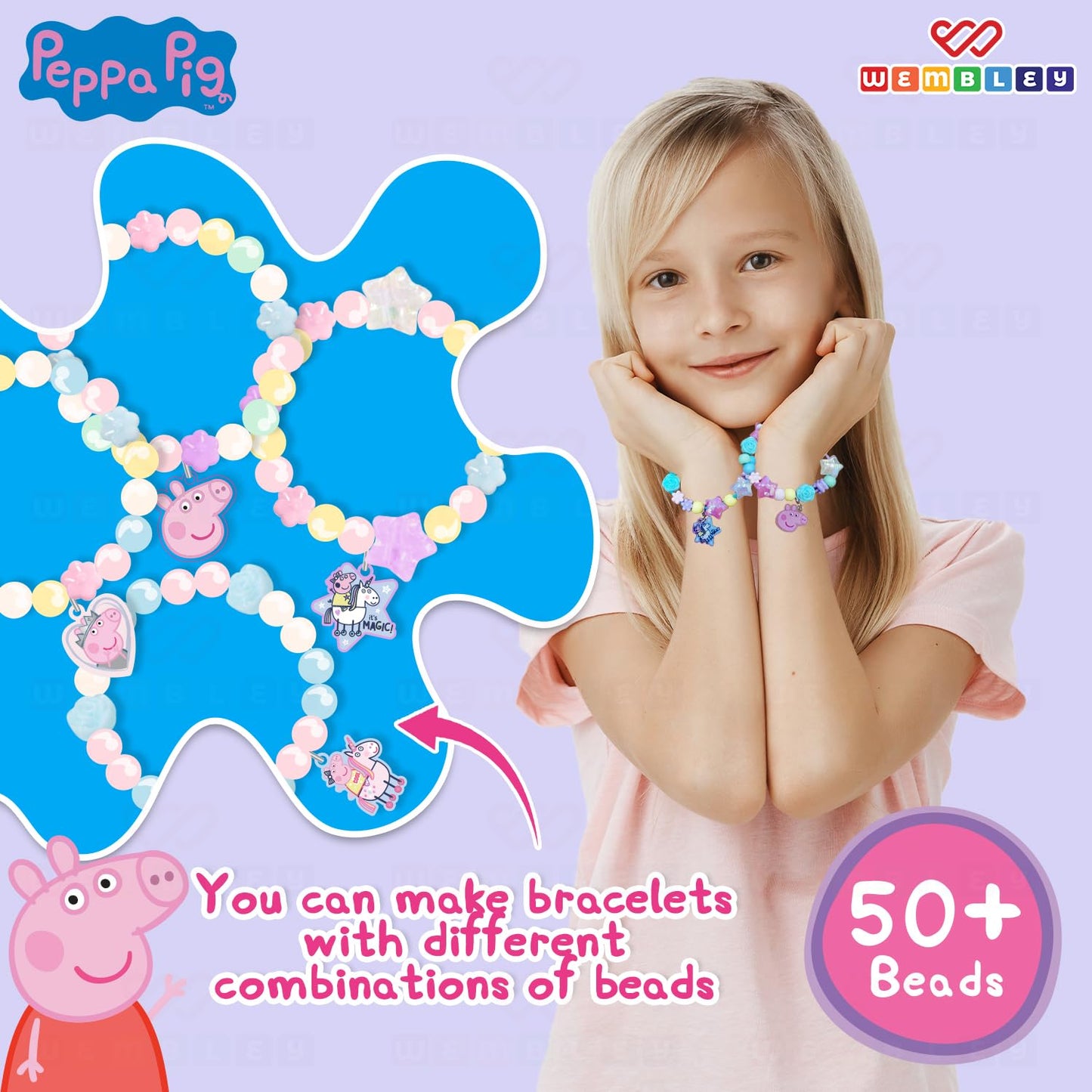 DIY Bracelet Making for Kids with 50+ Beads