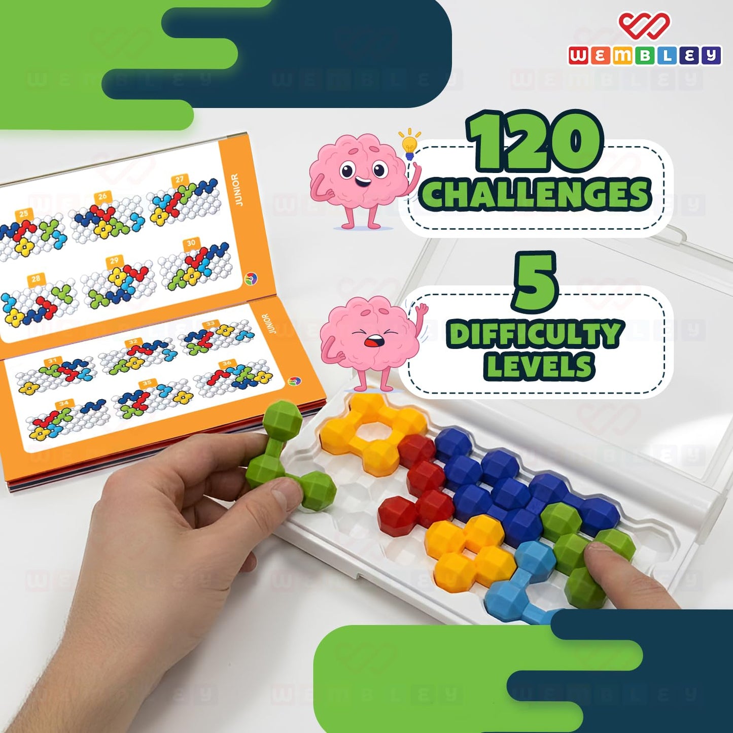 3D Metal IQ Brain Riddle Smart Strategic Puzzle Set