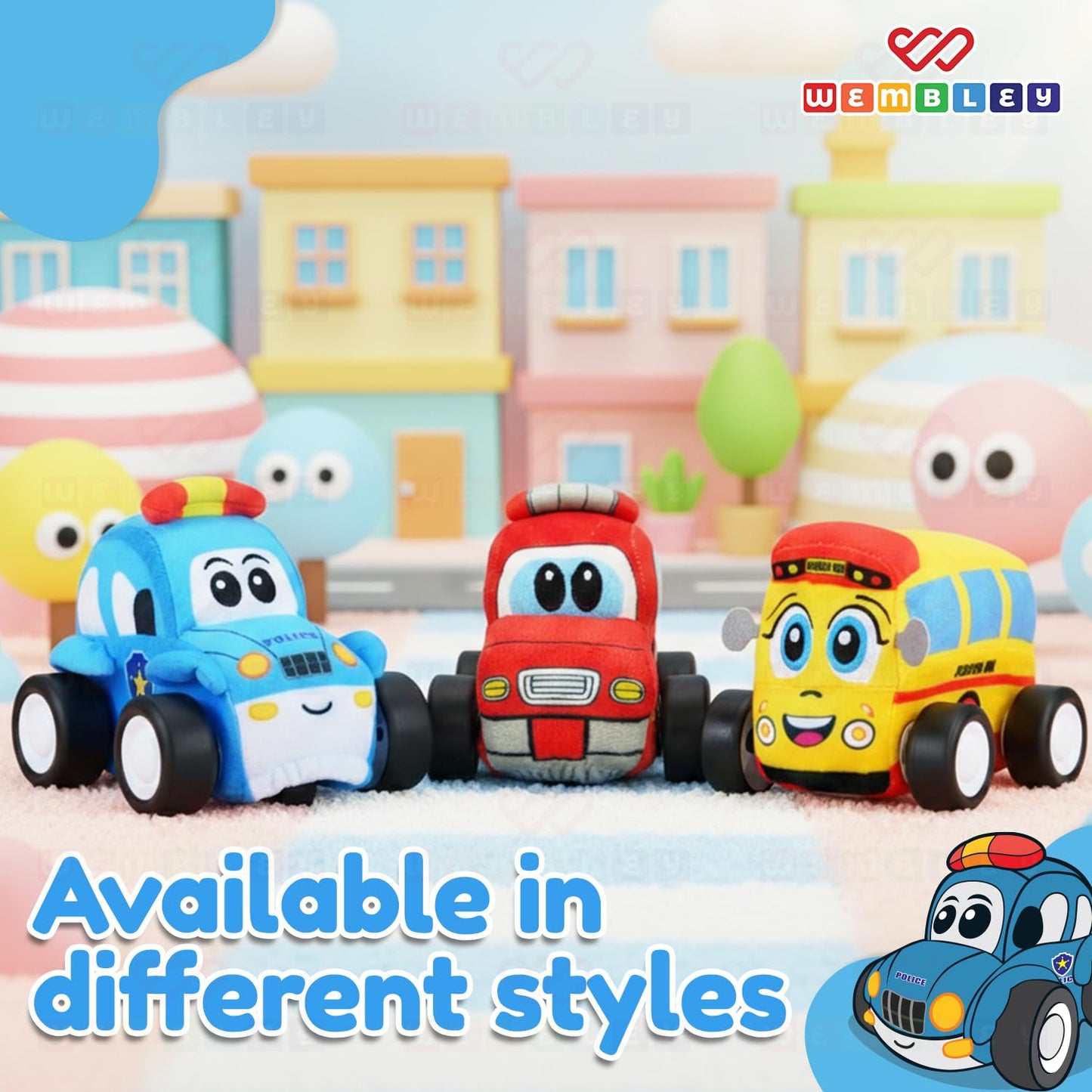 RC Plush Musical Toy Car for Kids (Police Car)