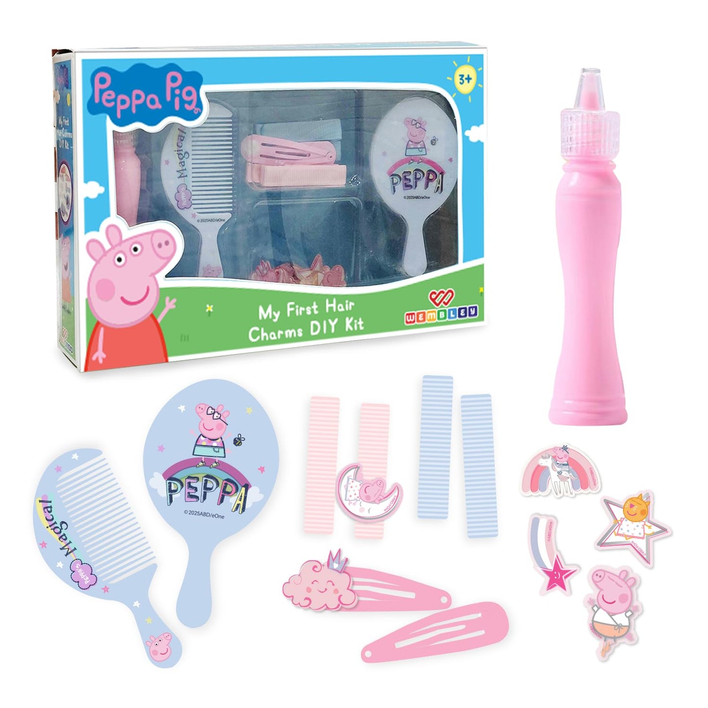 Peppa Pig-Themed DIY Hair Clip Making Set for Girls