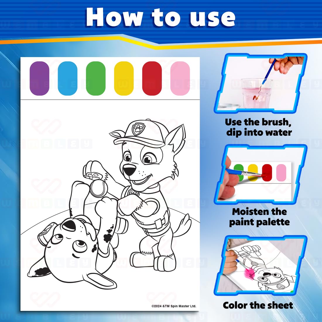 Paw Patrol Watercolor Painting Book