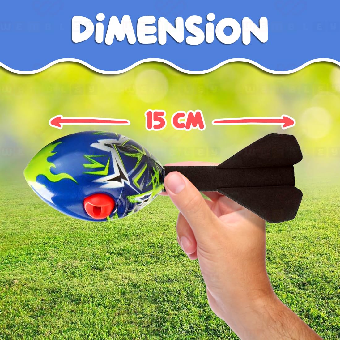 Missile Foam Rocket Toy with Whistling Sound (Blue)