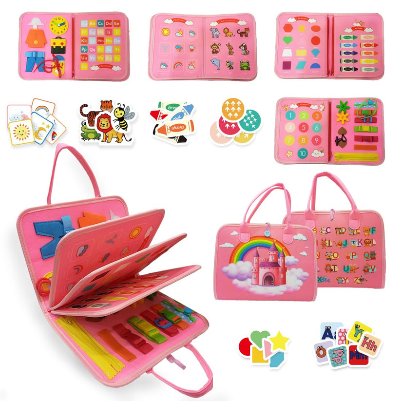 Interactive Busy Bag Activity Binder Educational Toy for Kids (Castle ...