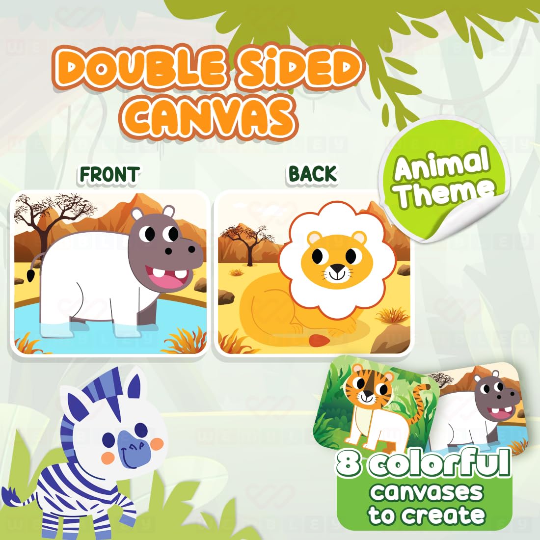 DIY Stick It Sticker Book Art Kit for Kids (Animal, Multi)