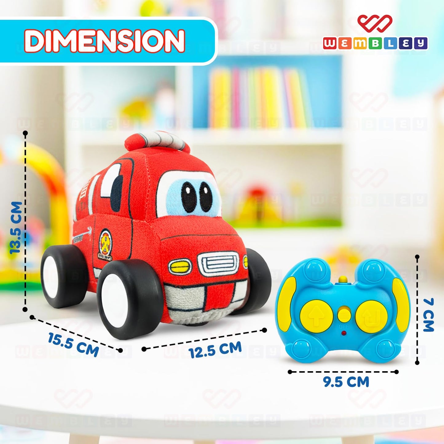 Soft Musical Fire Vehicle-Themed RC Car Toy