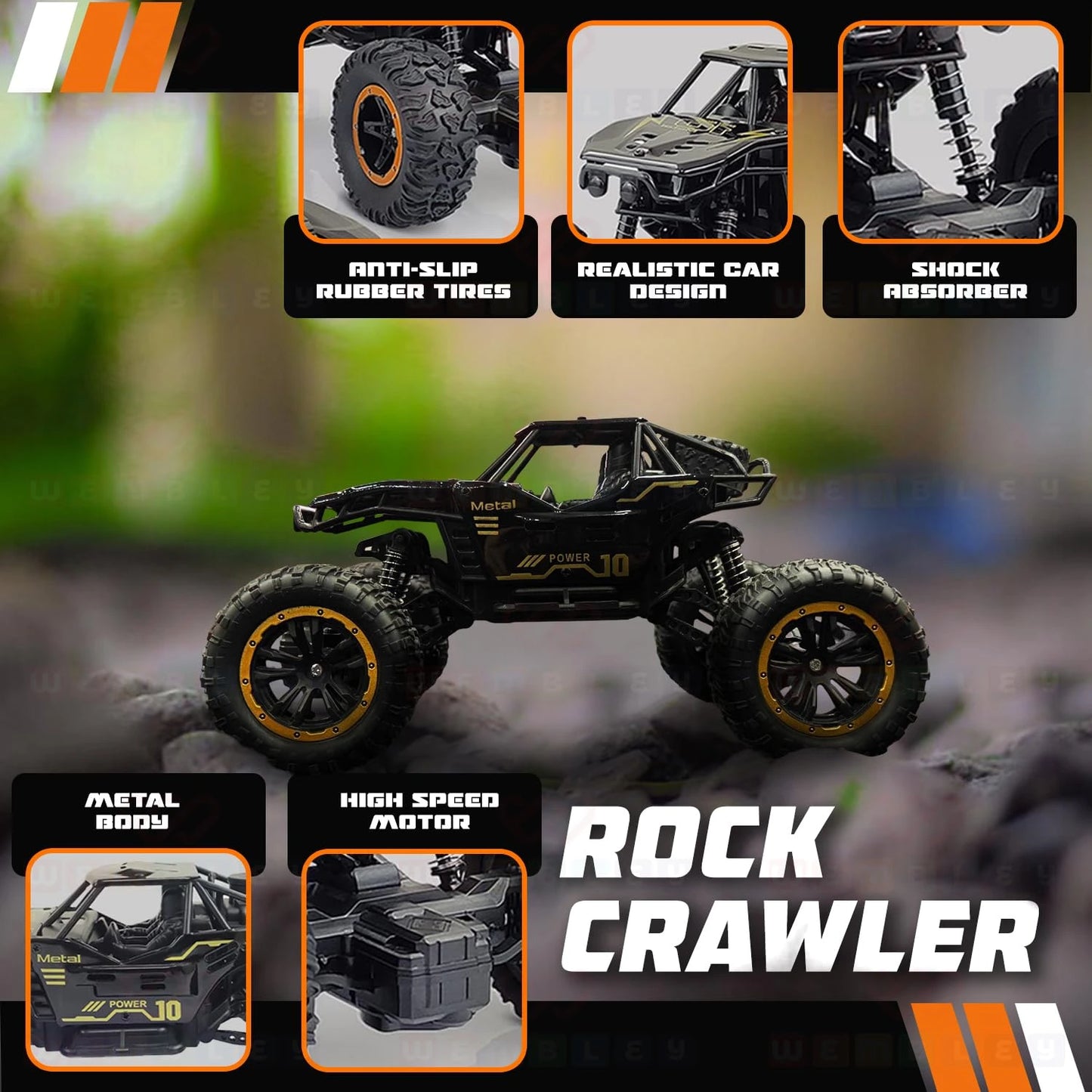Monster Truck Remote Control Car Toy (Rock Crawler)