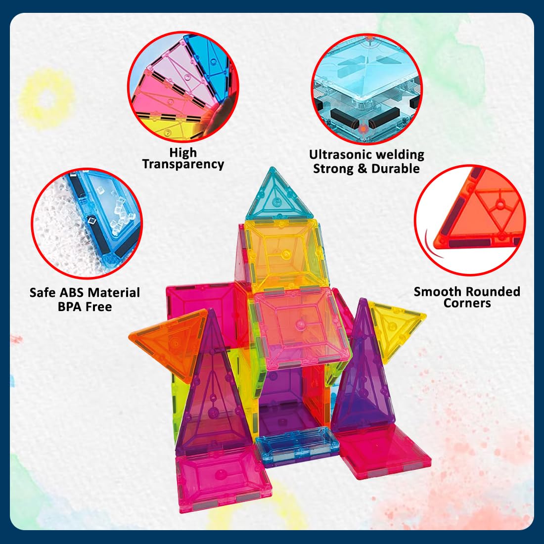 Magnetic Tiles Building Block (28 Pcs)