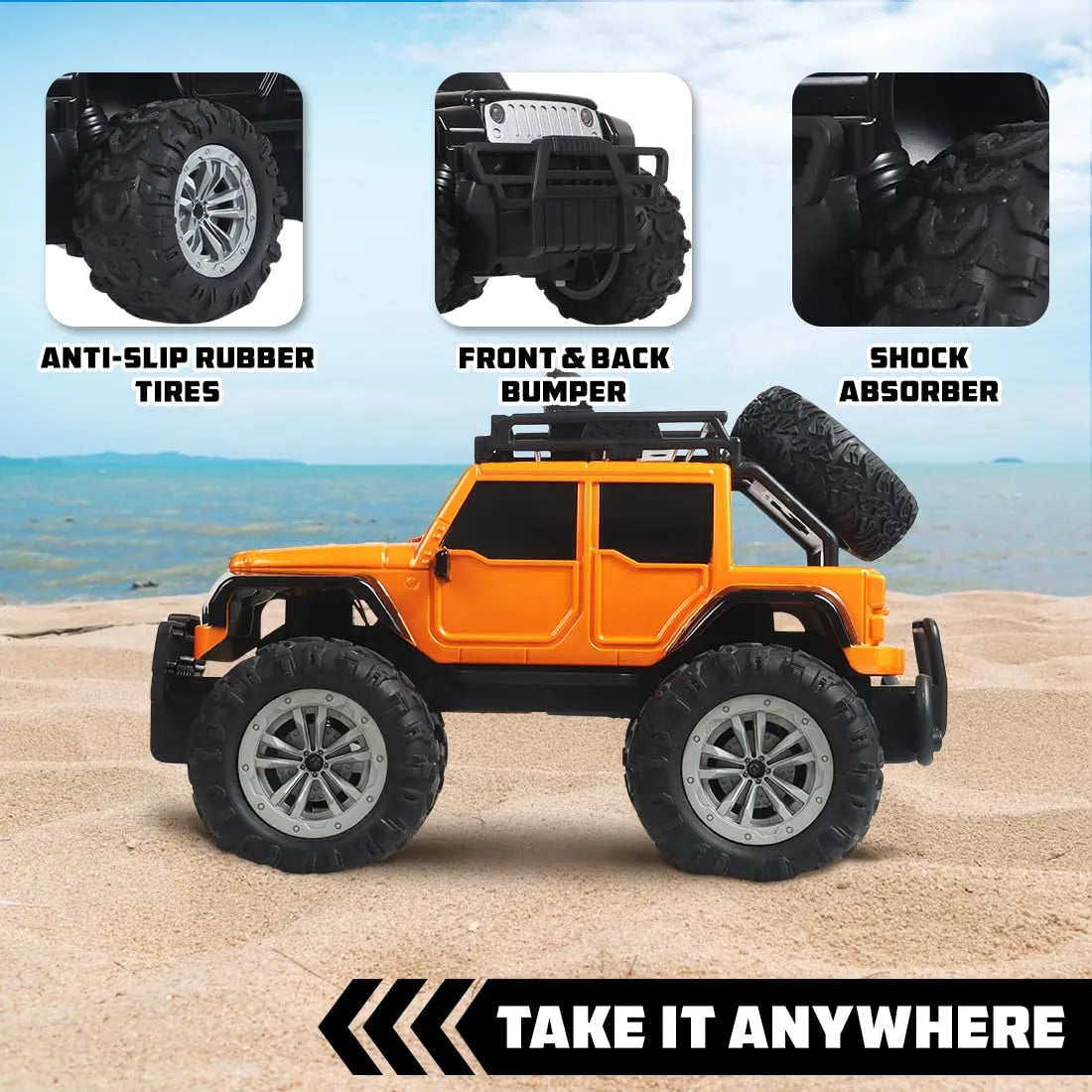 Rechargeable Remote Control Off Roader Car (Adventure Jeep)