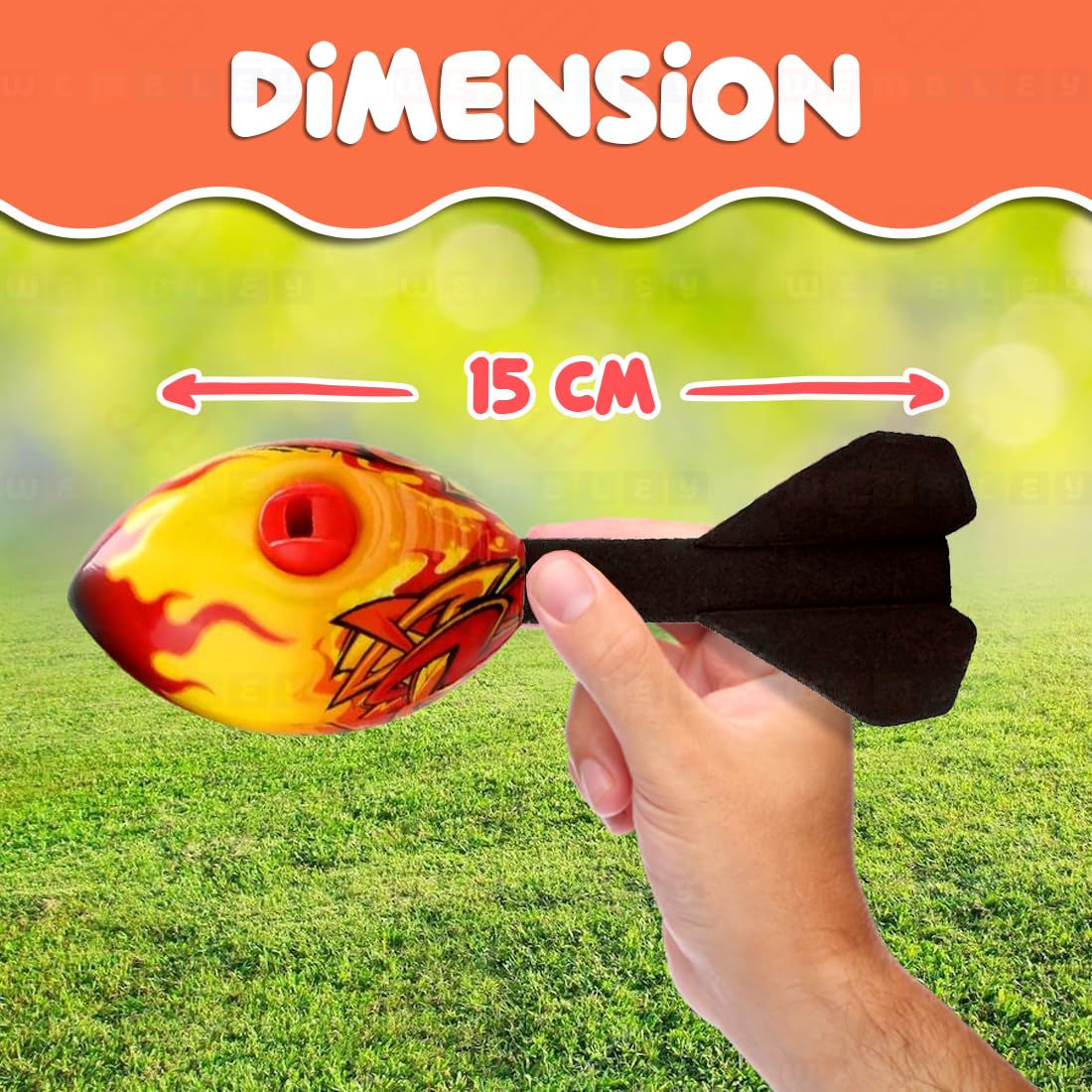 Missile Foam Rocket Toy with Whistling Sound (Yellow)