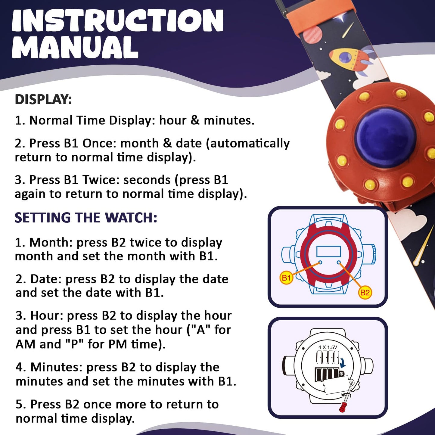 Digital Projector Watch (Space)