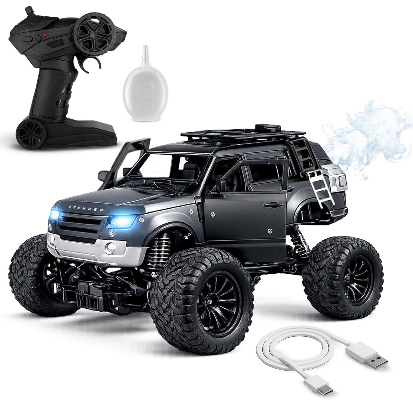 Remote Control Car for Kids with LED Lights & Rechargeable Battery