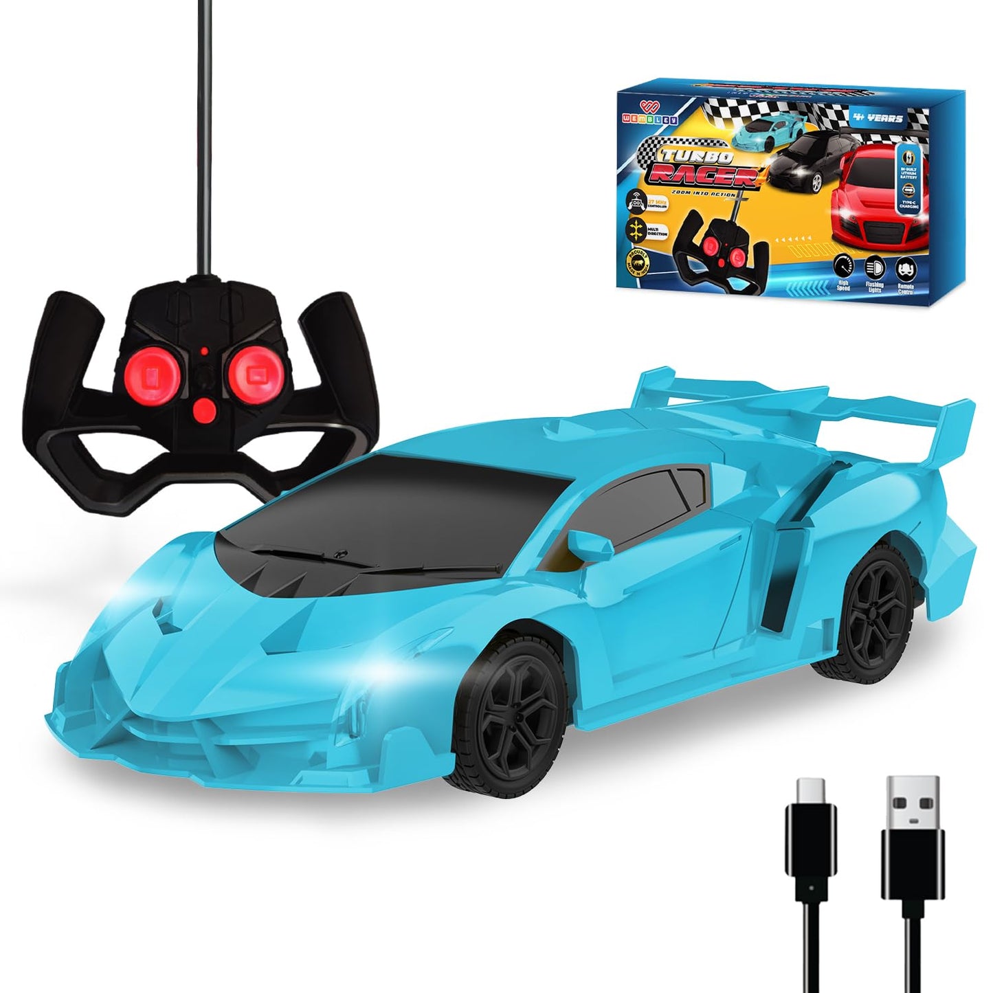 1:24 Scale Multi-Directional Rechargeable Toy Car with 27MHz Remote Control