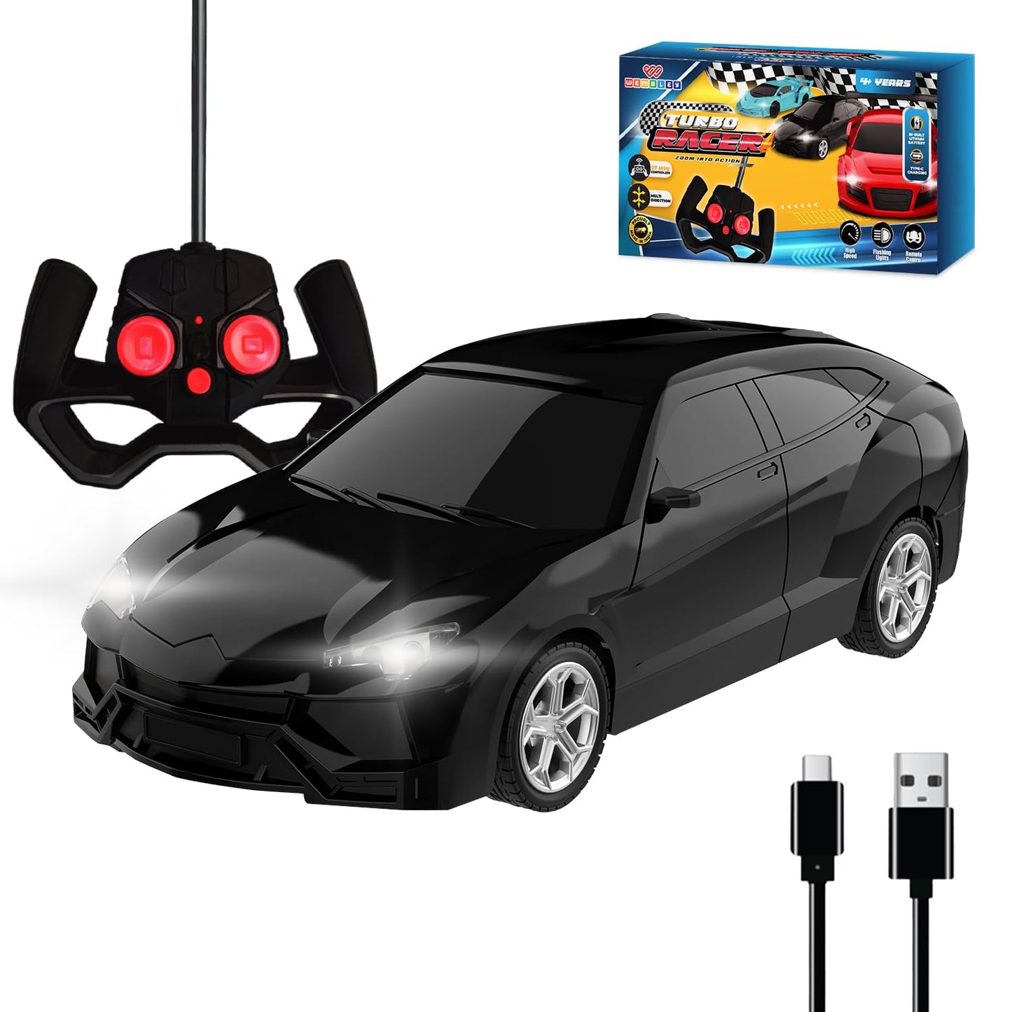 1:24 Scale Multi-Directional Rechargeable Toy Car with 27MHz Remote Control