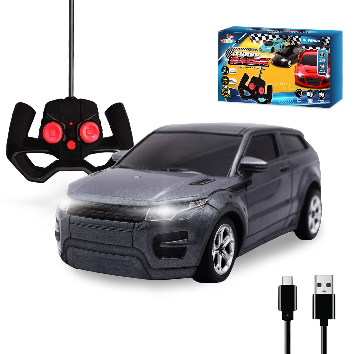1:24 Scale Multi-Directional Rechargeable Toy Car with 27MHz Remote Control