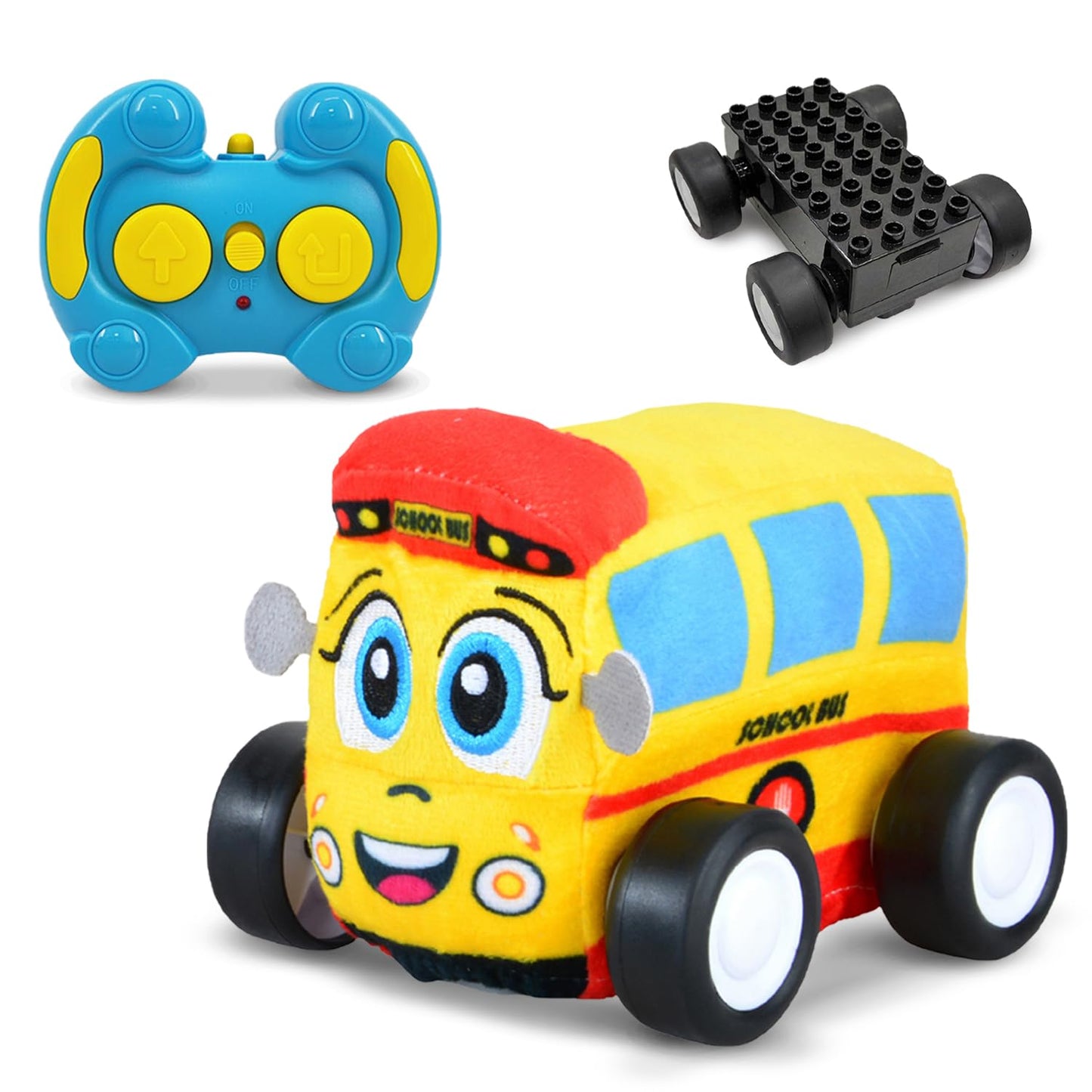 RC Plush Toy Car for Toddlers (School Bus)