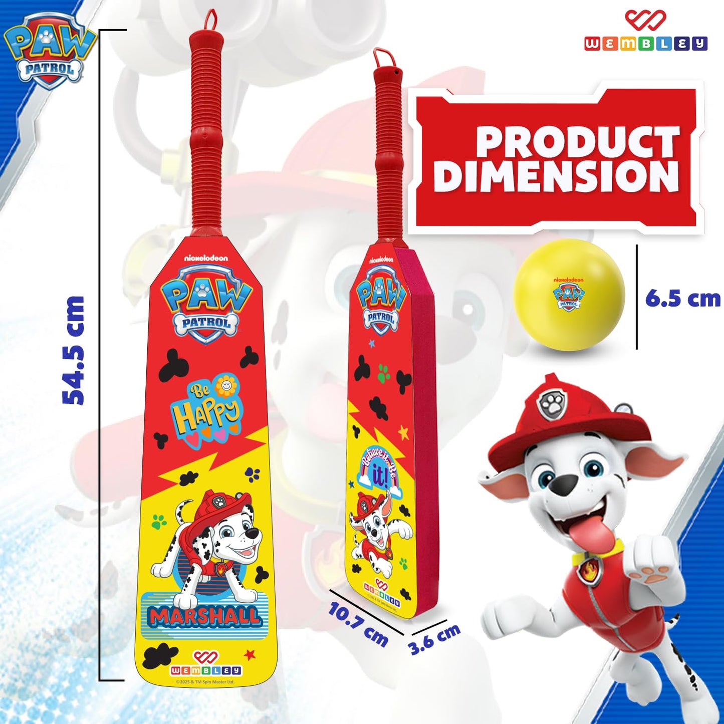 Paw Patrol Foam Bat Ball Set (Marshall)