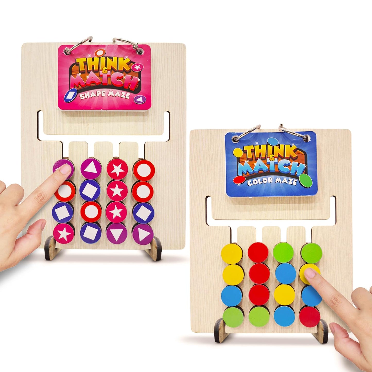 Montessori 2-in-1 Color & Shape Matching Puzzle for Kids