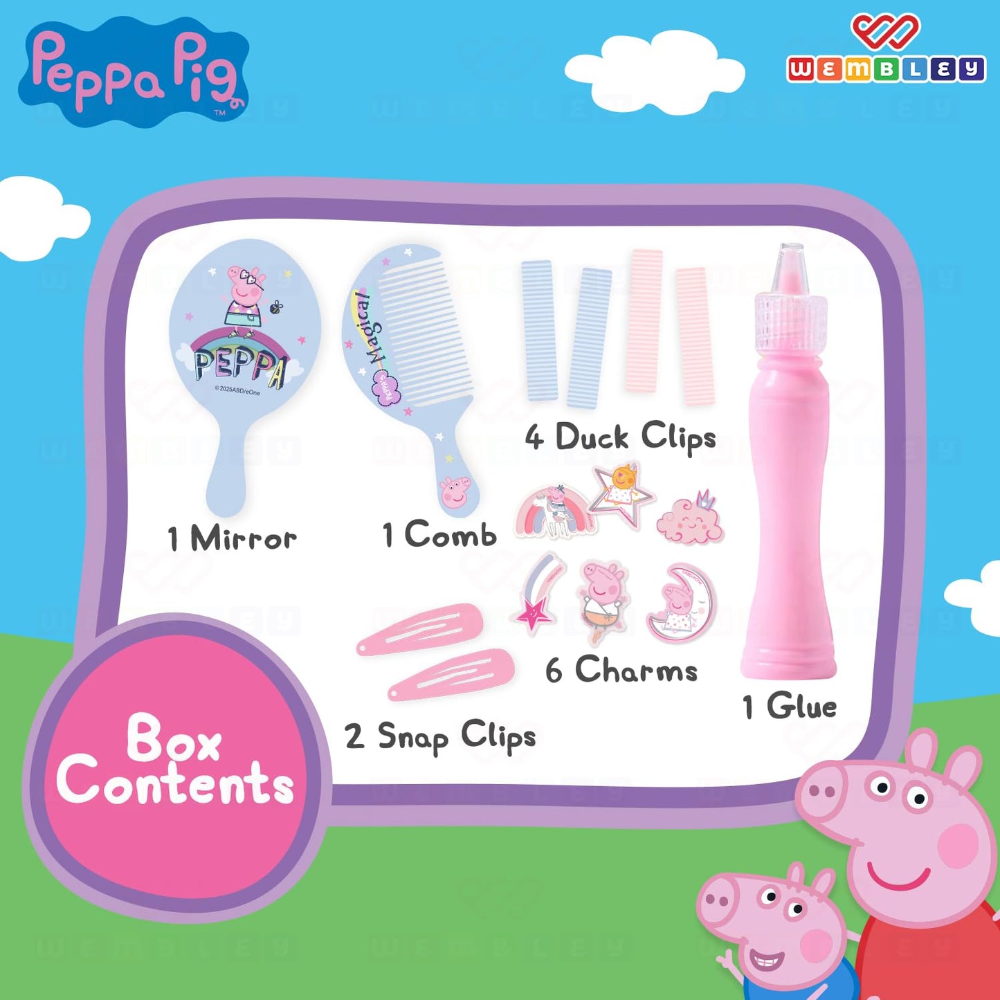 Peppa Pig-Themed DIY Hair Clip Making Set for Girls