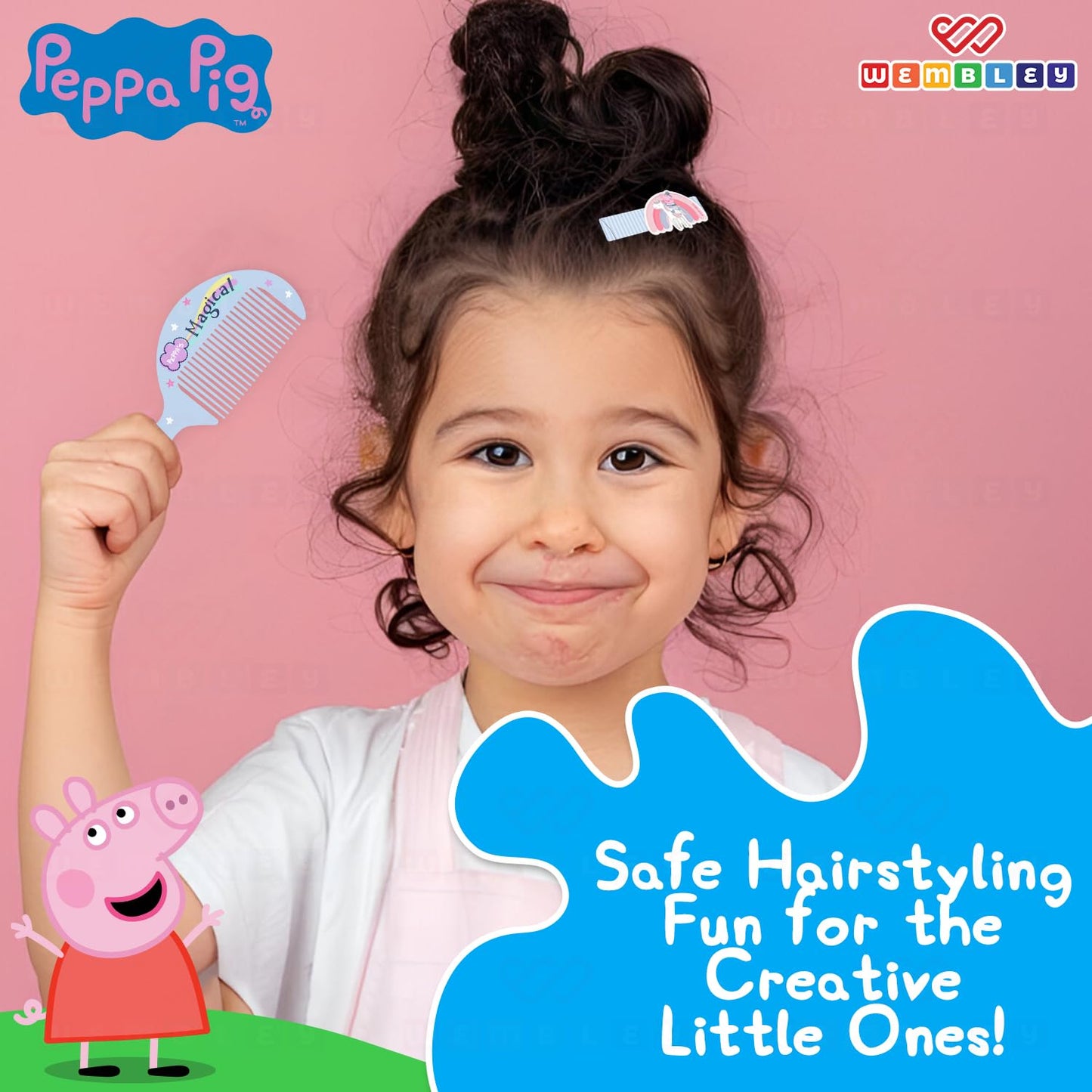 Peppa Pig-Themed DIY Hair Clip Making Set for Girls
