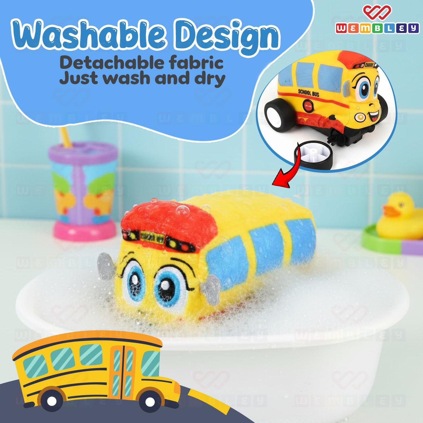 RC Plush Toy Car for Toddlers (School Bus)