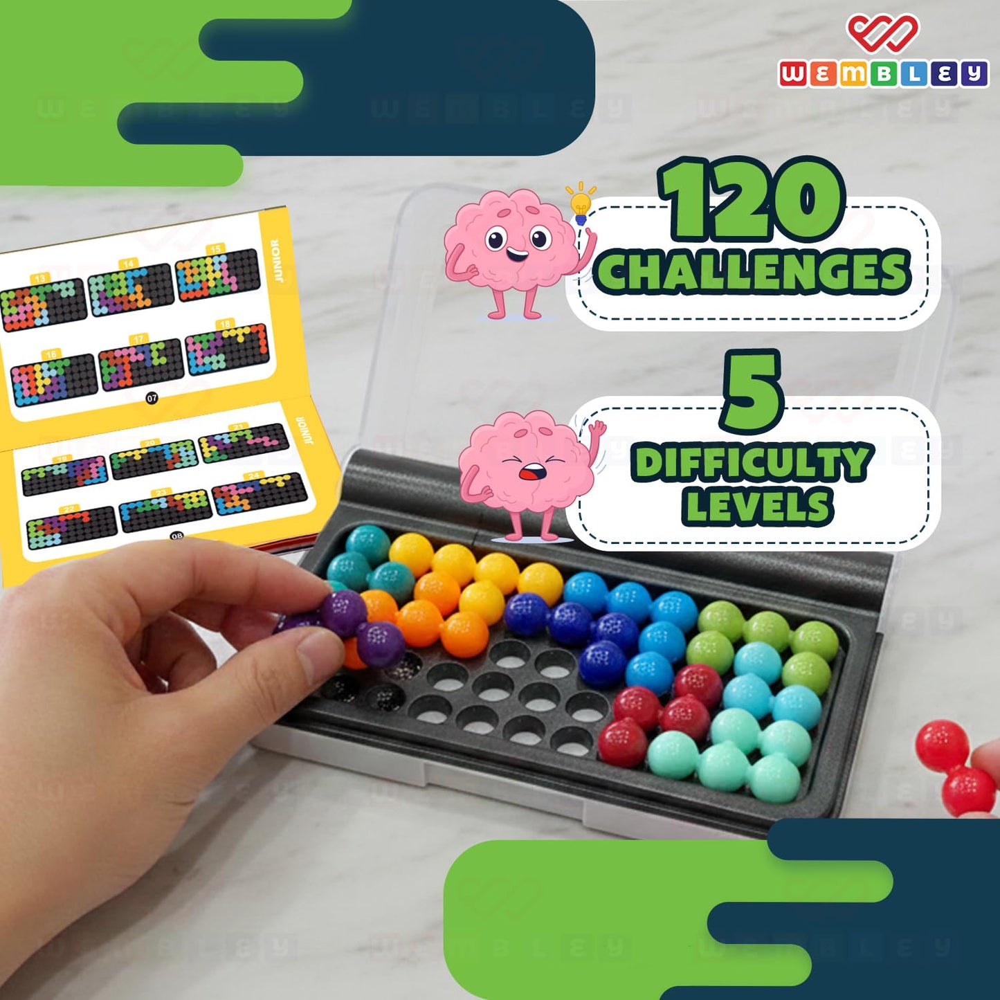 Brain Riddle Smart Puzzle Set with 120 Challenges