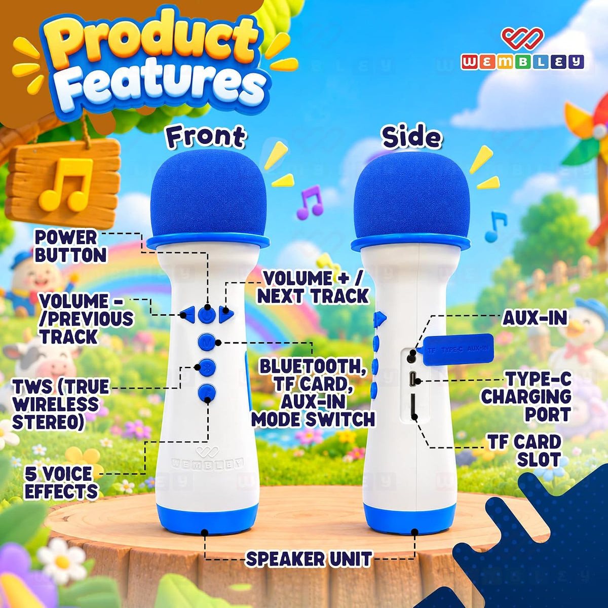 Grab N Sing Musical Rhymes Microphone for Kids