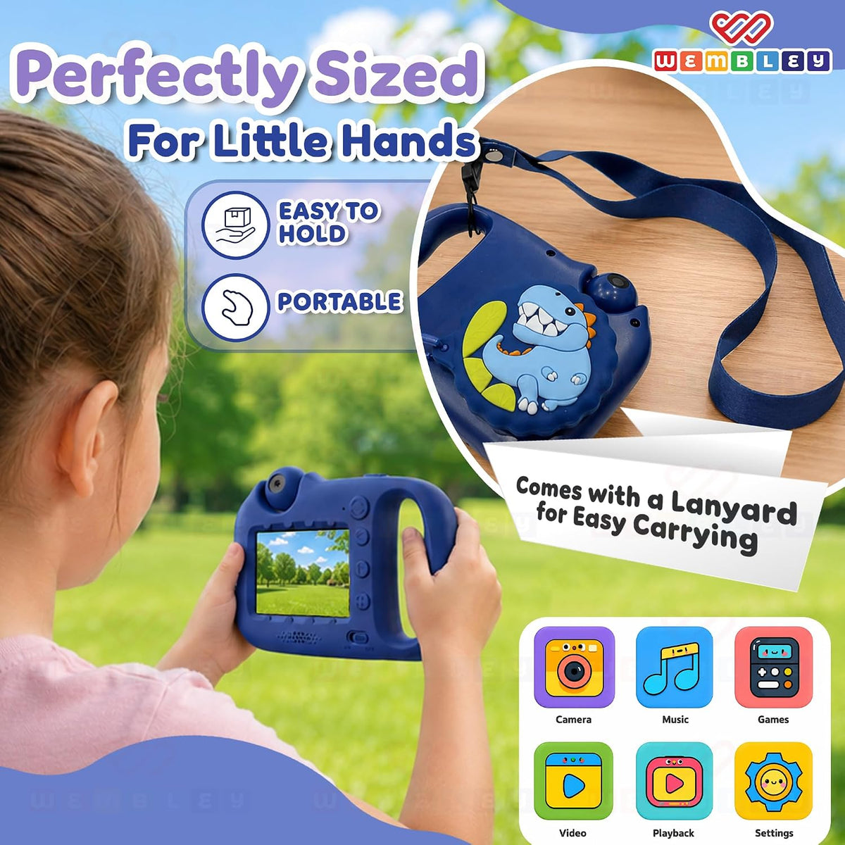 3-in-1 Toy Camera & Digital Microscope for Kids (Dino Theme)