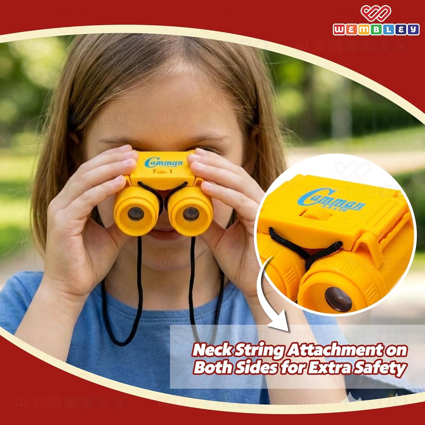 Wembley Mini Kids Binoculars with Ultra Zoom & Neck Strap