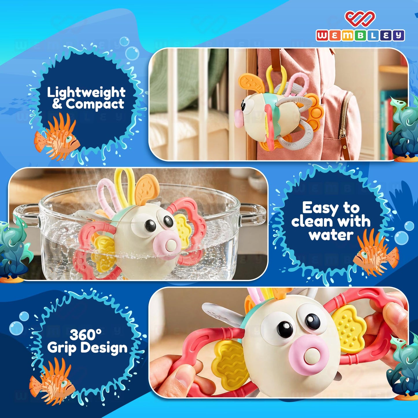 Lionfish Mini Teething Buddy for Babies