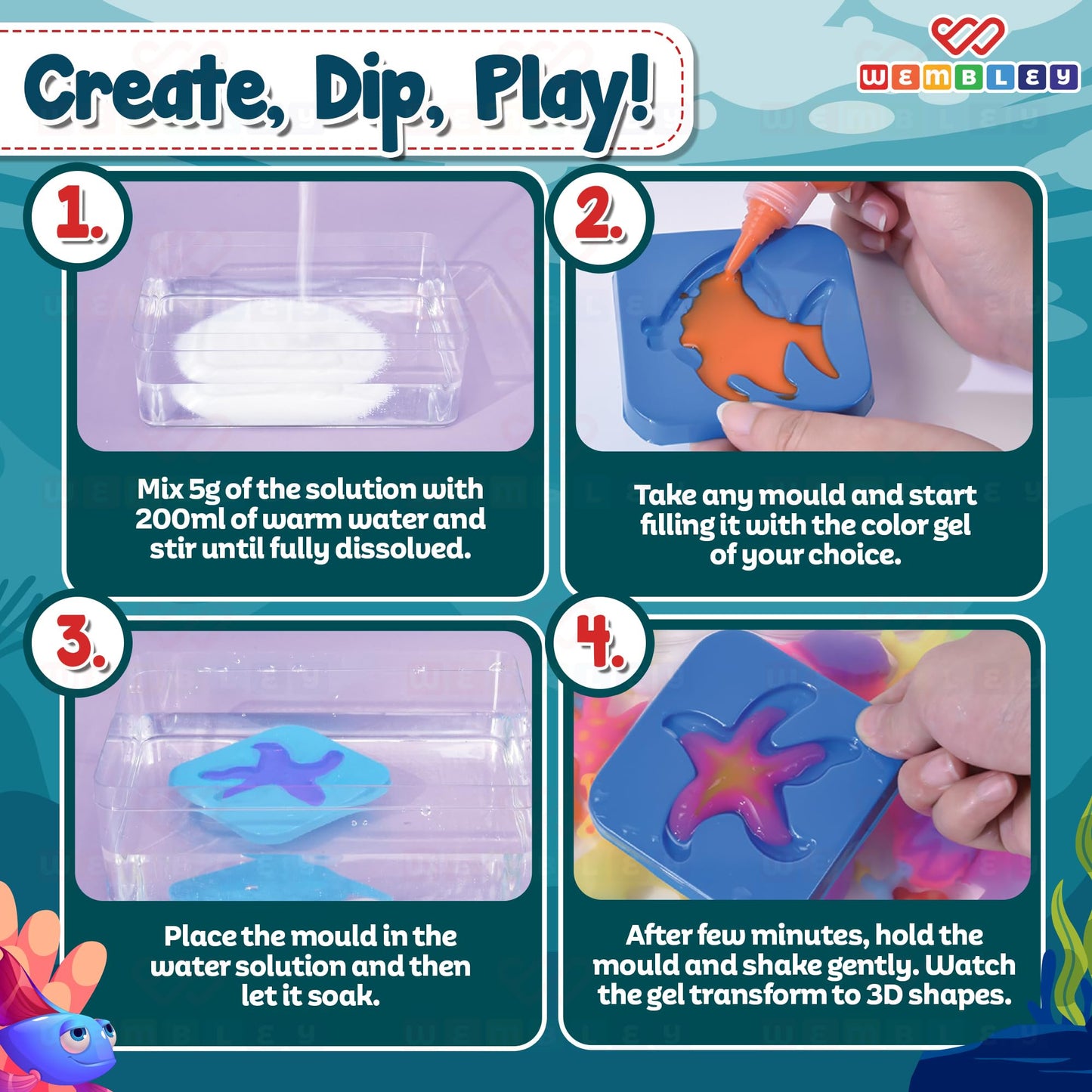 Aqua Jelly DIY Kit for Kids- Pack of 4 (60 ml)
