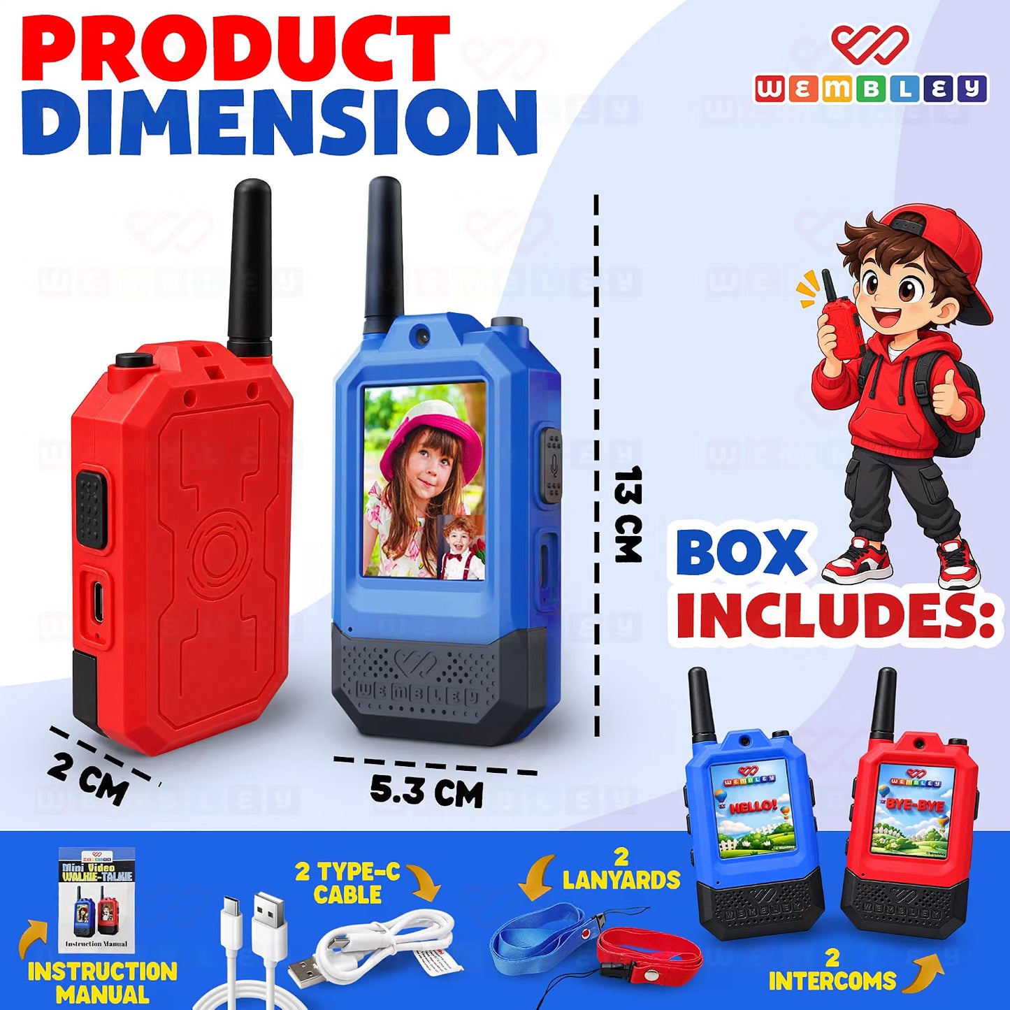 Kids Video Walkie Talkie Set