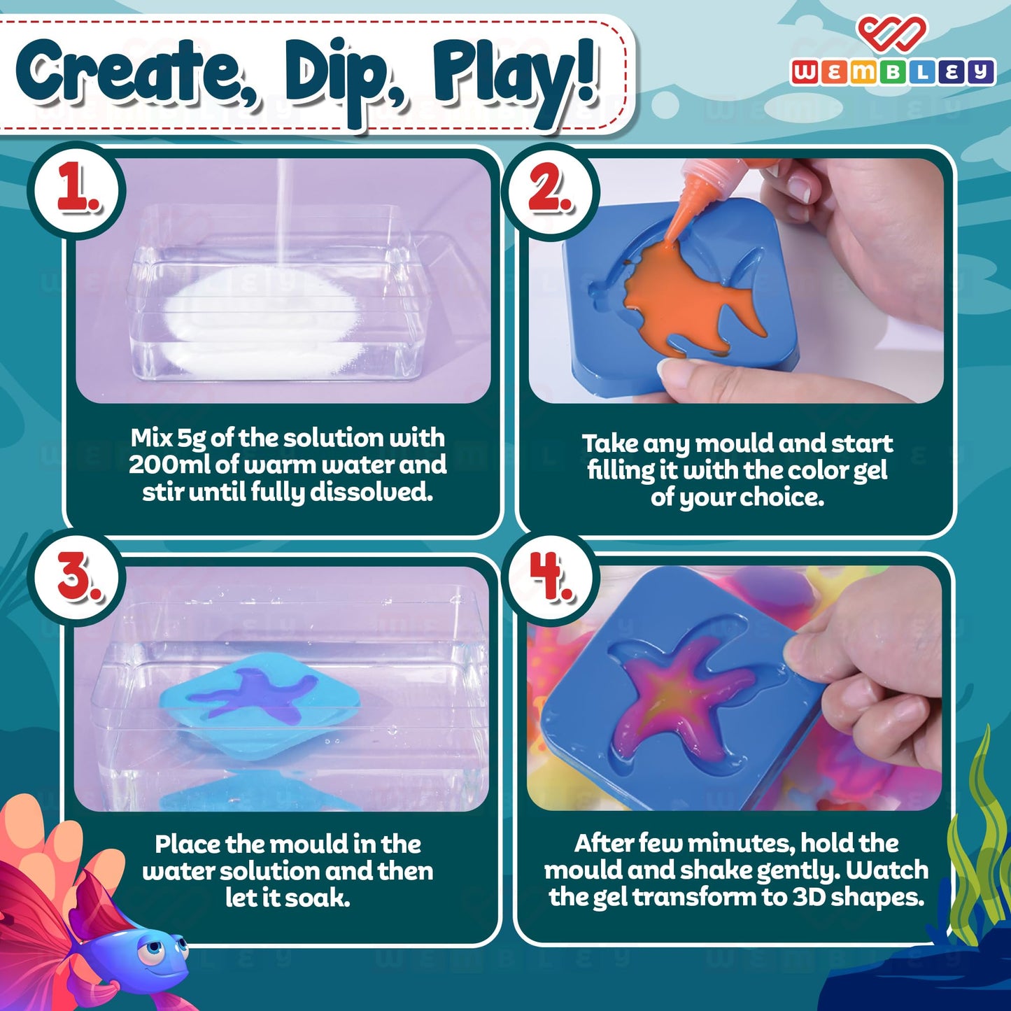 Aqua Jelly Kit for Kids – Pack of 12 (30 ml)
