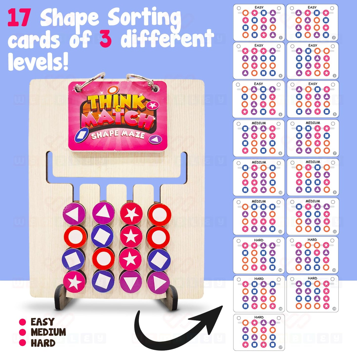 Montessori 2-in-1 Color & Shape Matching Puzzle for Kids