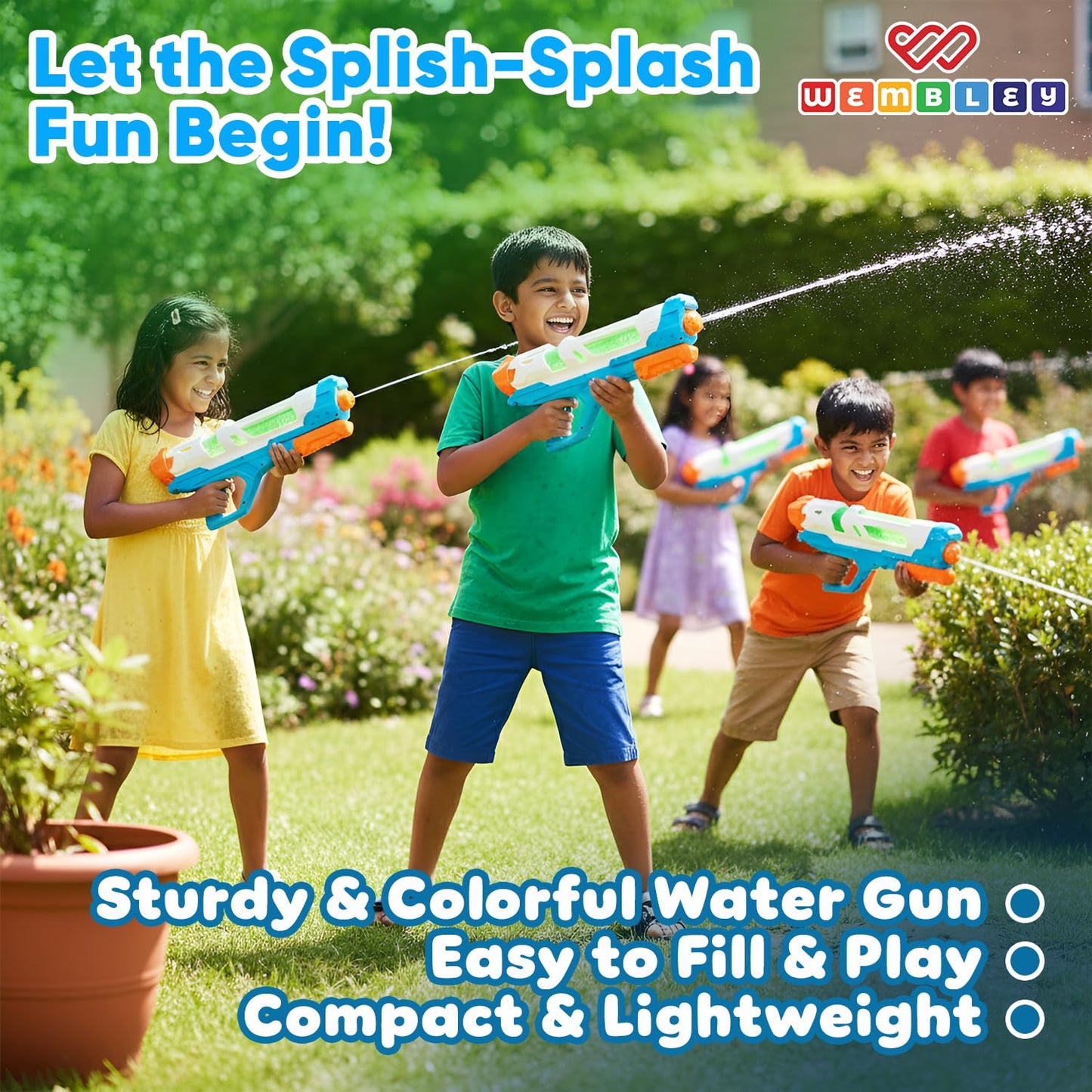 Aqua Blaster Long-Range Water Gun Toy for Kids