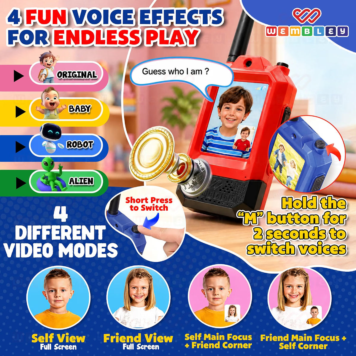 Kids Video Walkie Talkie Set