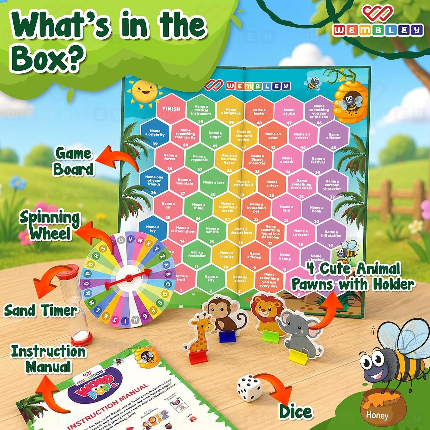 Word Pop Jr. Interactive Board Game for Kids