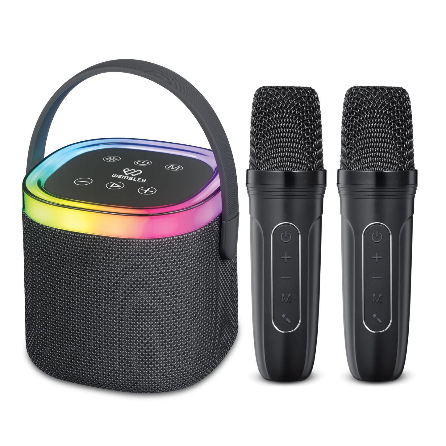 Wireless Karaoke Bluetooth Speaker with Microphones (Black)