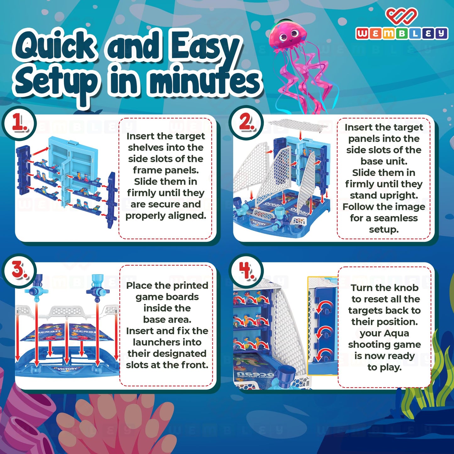 Ocean Shooting Arcade Board Game for Kids
