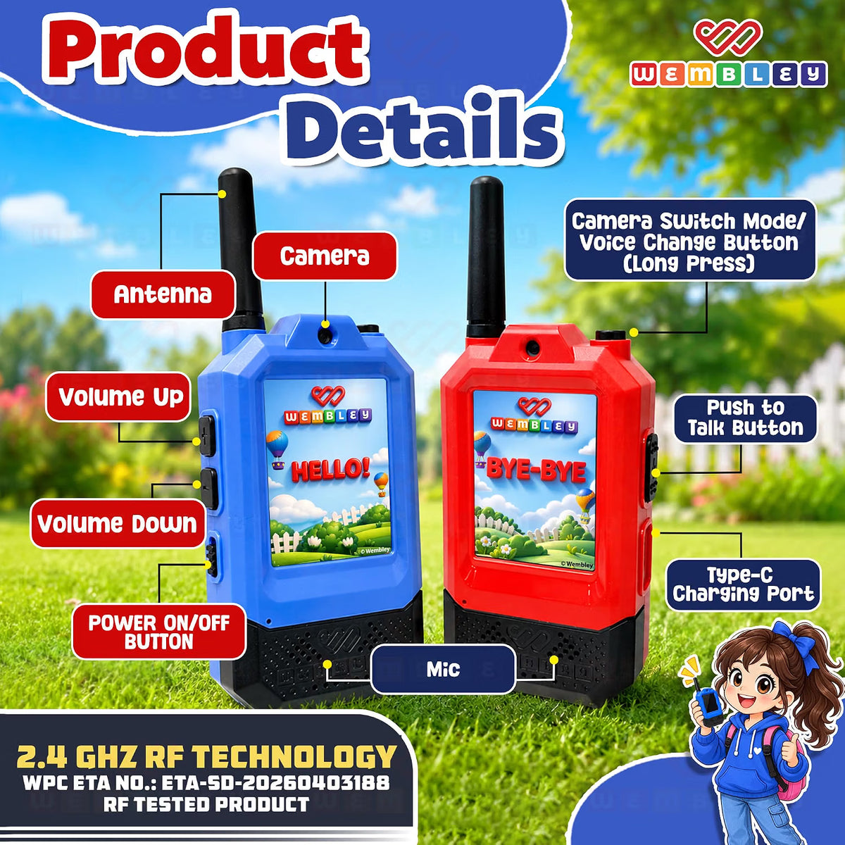 Kids Video Walkie Talkie Set