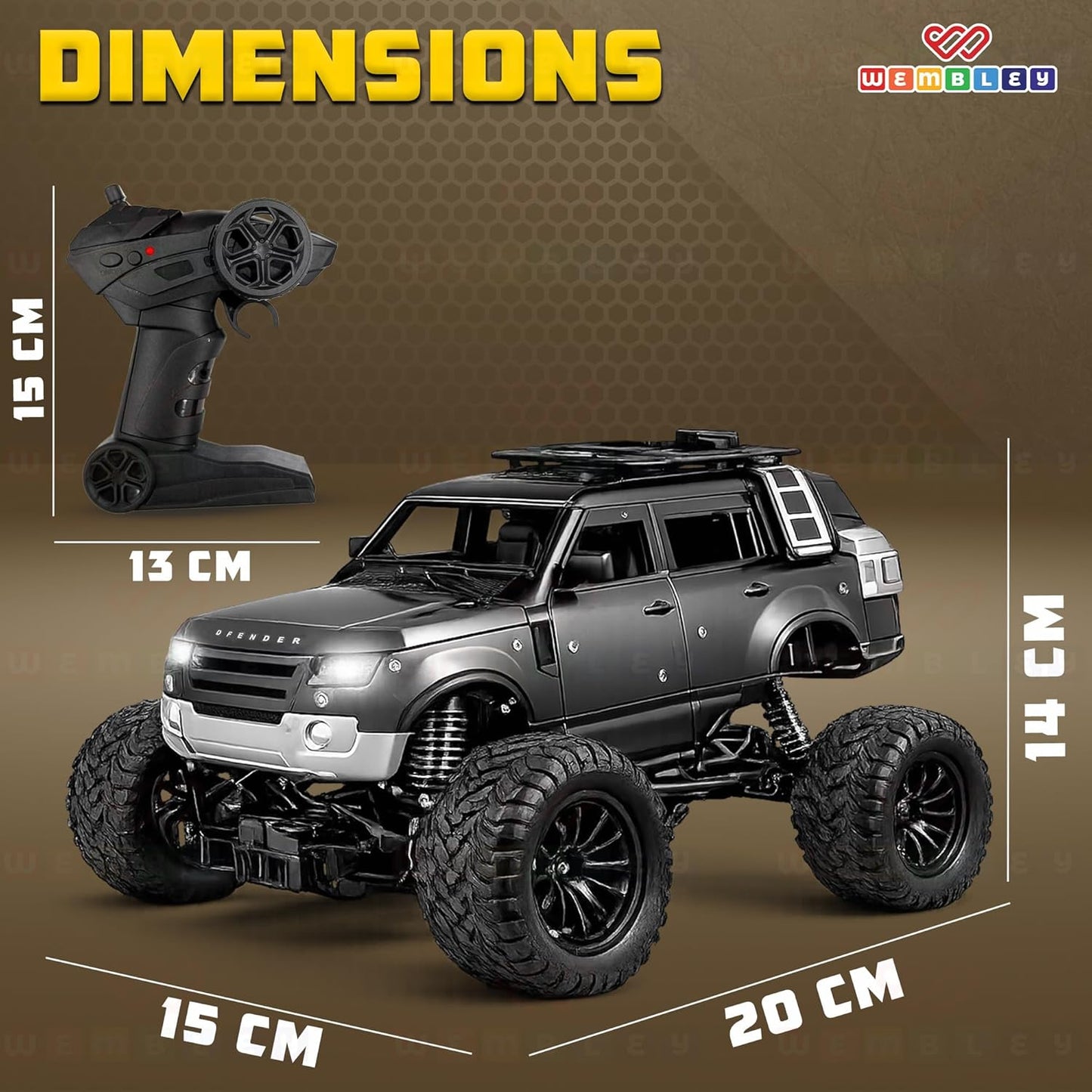 Remote Control Car for Kids with LED Lights & Rechargeable Battery
