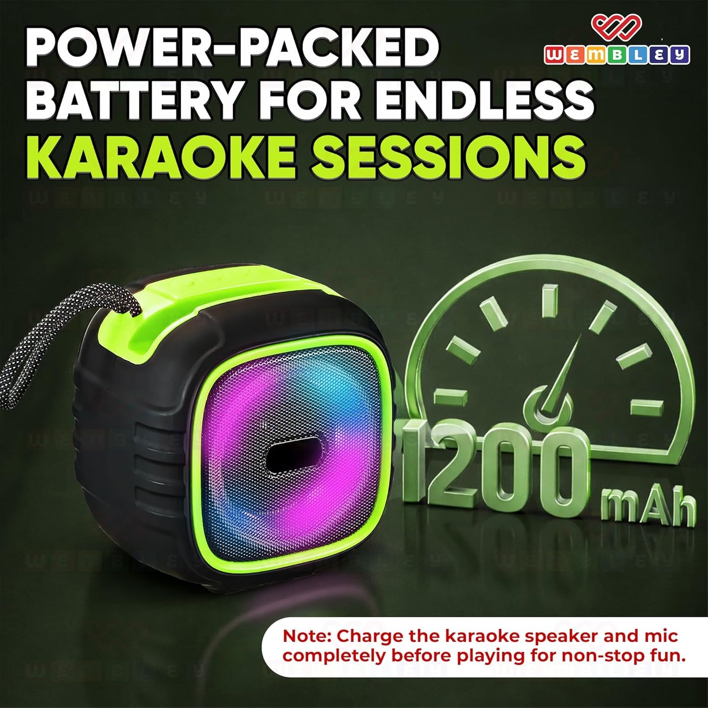 Wireless Karaoke Speaker with Built-In Mobile Phone Stand