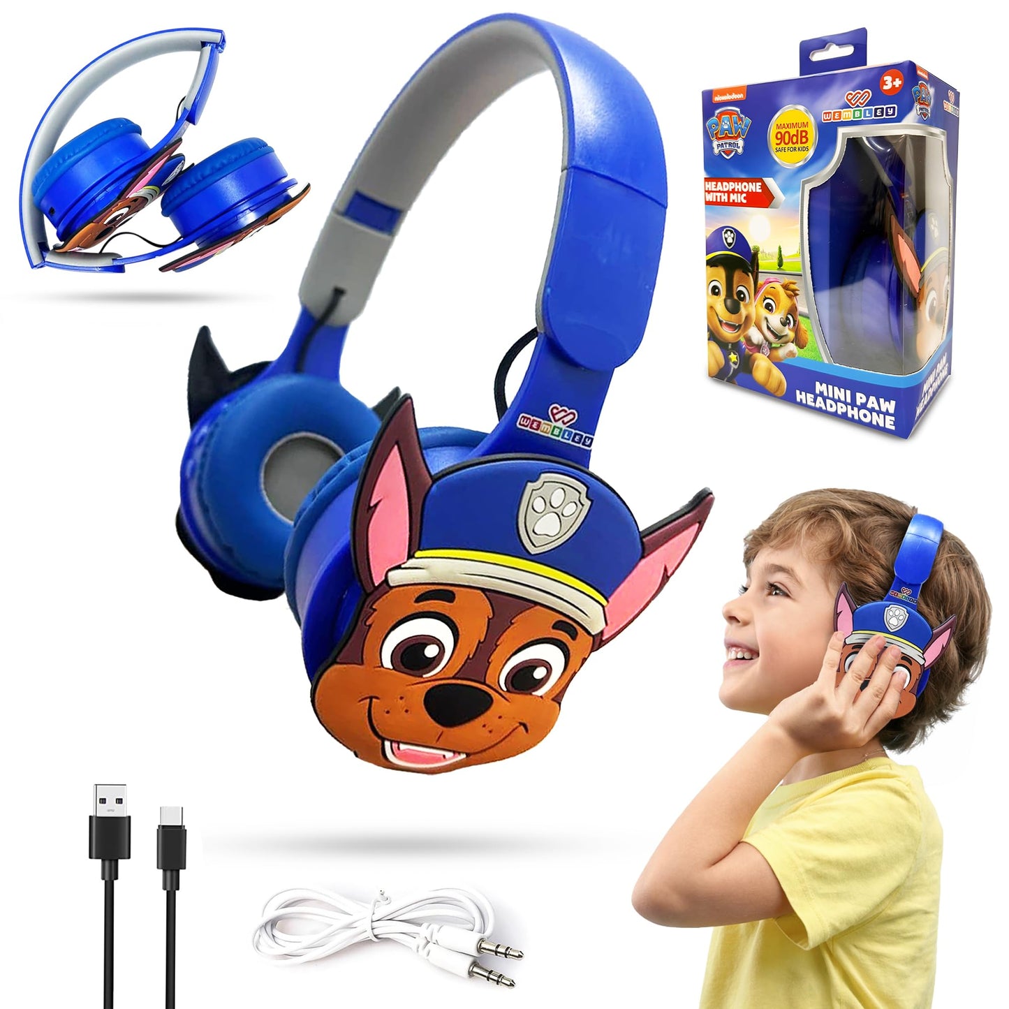 Paw Patrol-Themed Wireless Headphone with Mic for Kids