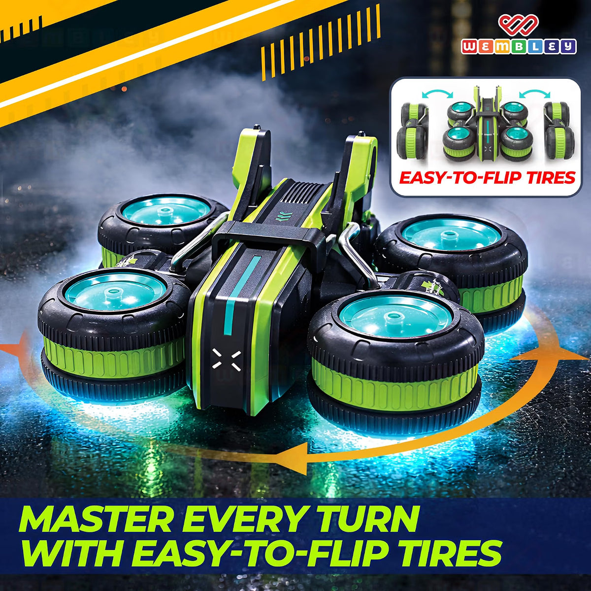 Blaze RC Drift Car with 2.4 GHz Remote Control & 360° Stunt Action