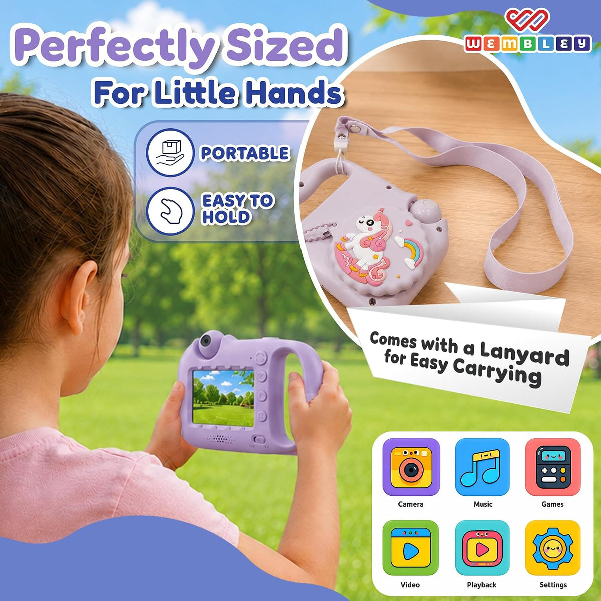 3-in-1 Toy Camera & Digital Microscope for Kids (Unicorn Theme)