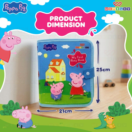 Peppa Pig-Themed Busy Book with 5 Finger Puppets