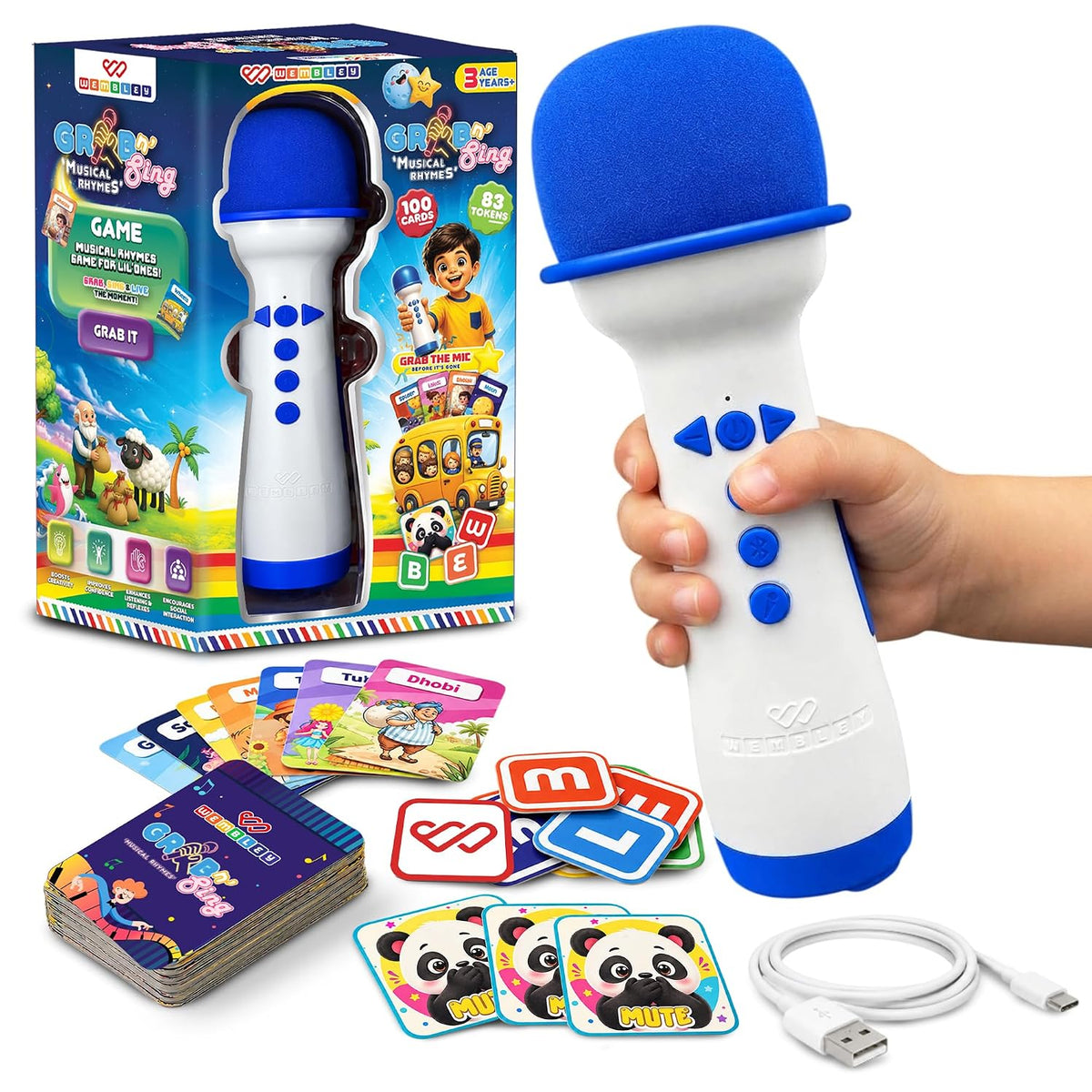 Grab N Sing Musical Rhymes Microphone for Kids